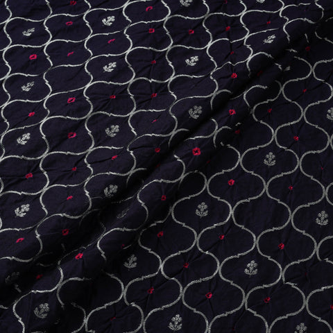 Zari work silk tie-dye bandhani fabric 39 - handcrafted