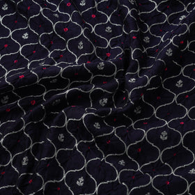 Zari work silk tie-dye bandhani fabric 39 - handcrafted