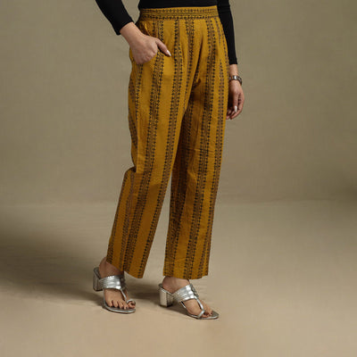 Block print cotton elasticated ajrakh palazzo 06 - s