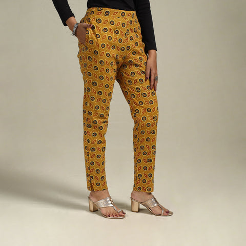 Block print cotton elasticated ajrakh palazzo 07 - s