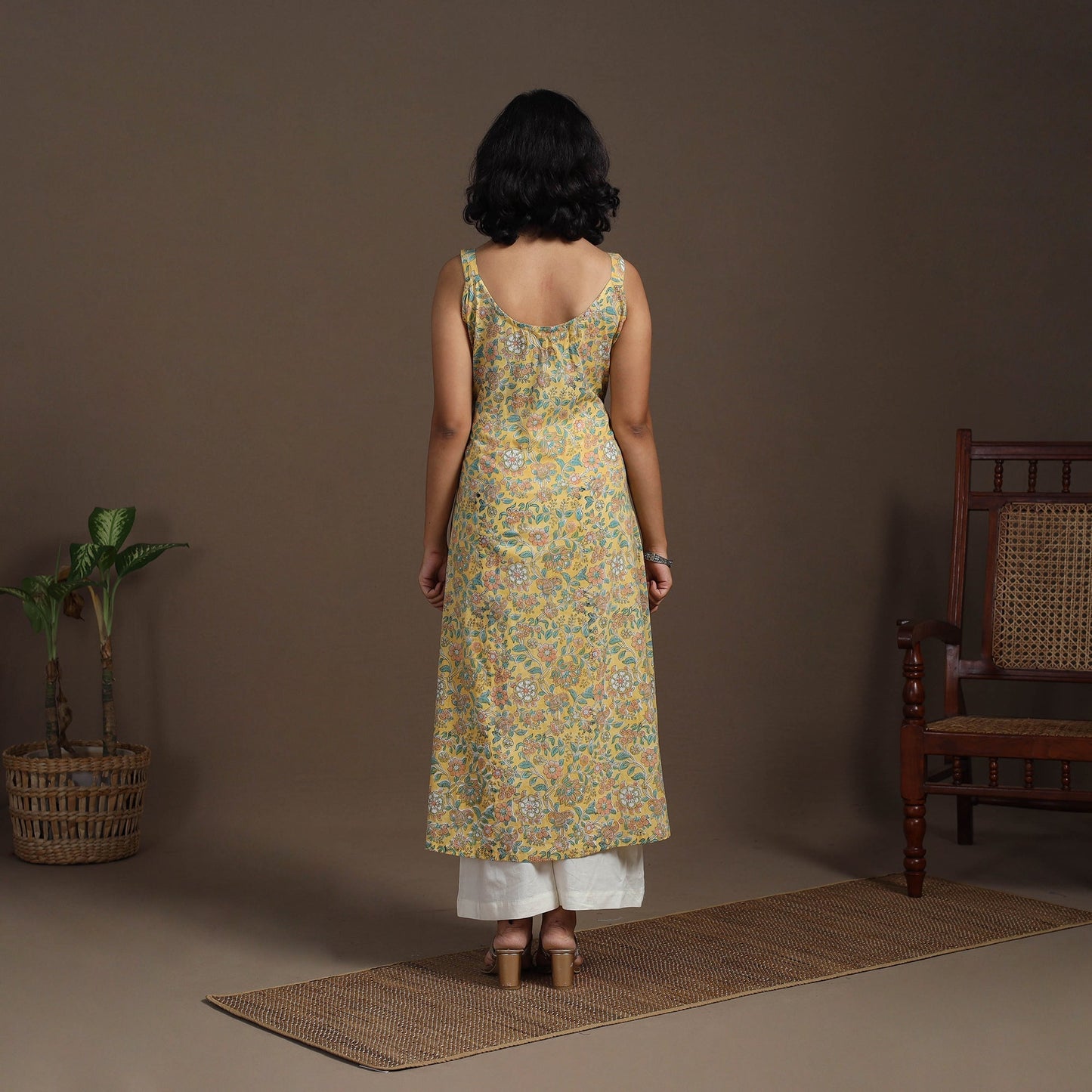 Block Print Cotton A-Line Sanganeri Kurta