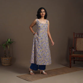 Cotton a-line sanganeri kurta 08 - handcrafted