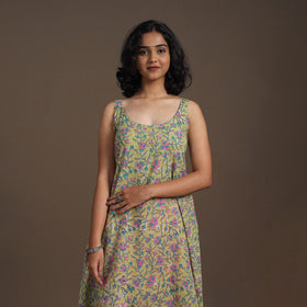 Block Print Cotton A-Line Sanganeri Kurta