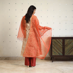 Cotton pedana kalamkari kurta set (set of 3) 02