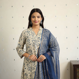 Cotton pedana kalamkari kurta set (set of 3) 04