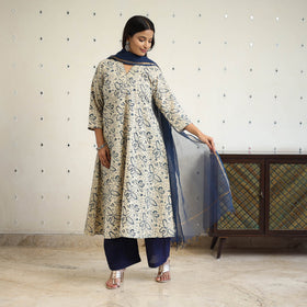 Cotton pedana kalamkari kurta set (set of 3) 04