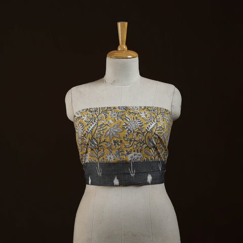 Block print cotton sanganeri blouse piece 02 - handcrafted