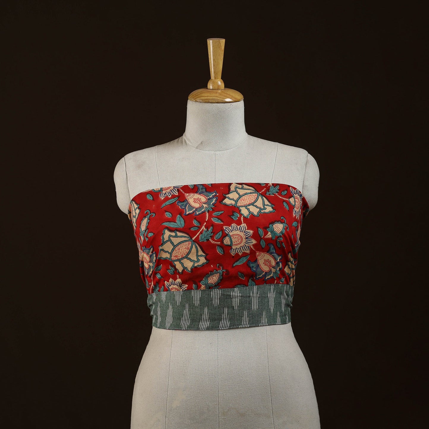 Block print cotton sanganeri blouse piece 03 - handcrafted