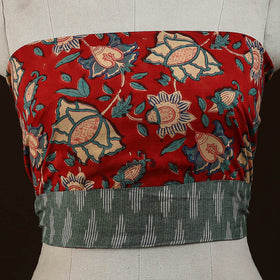 Block print cotton sanganeri blouse piece 03 - handcrafted