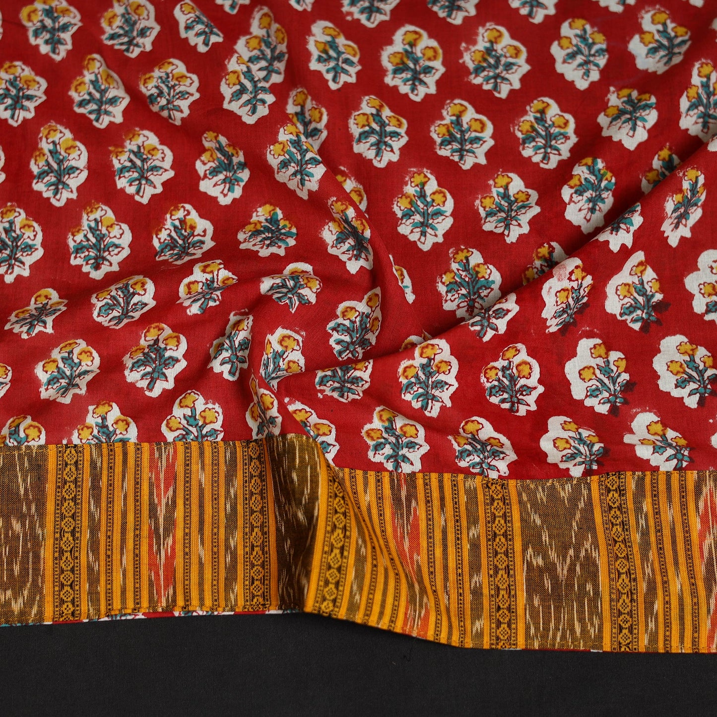 Block print cotton sanganeri blouse piece 15 - handcrafted