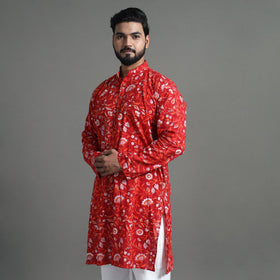 Shop Sanganeri Kurta for Men - Elegant Block Print Design
