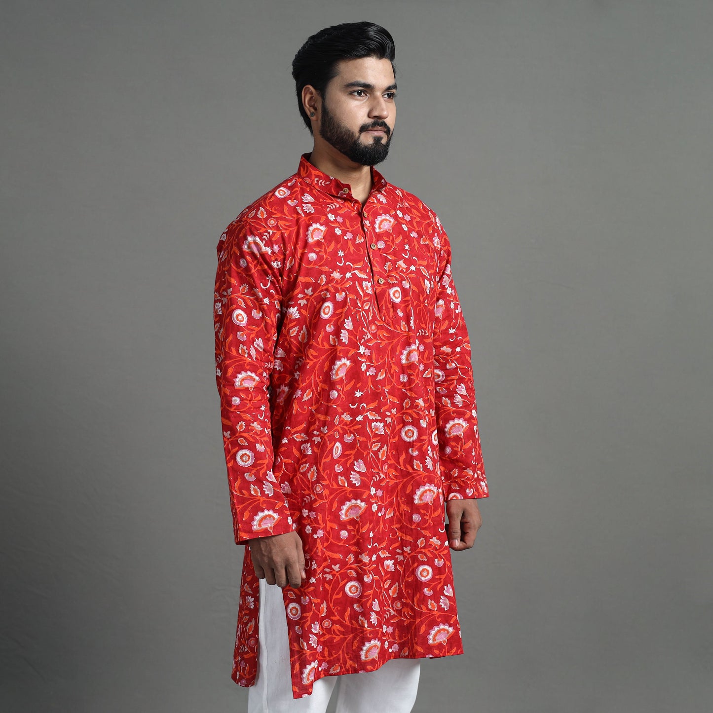 Shop Sanganeri Kurta for Men - Elegant Block Print Design