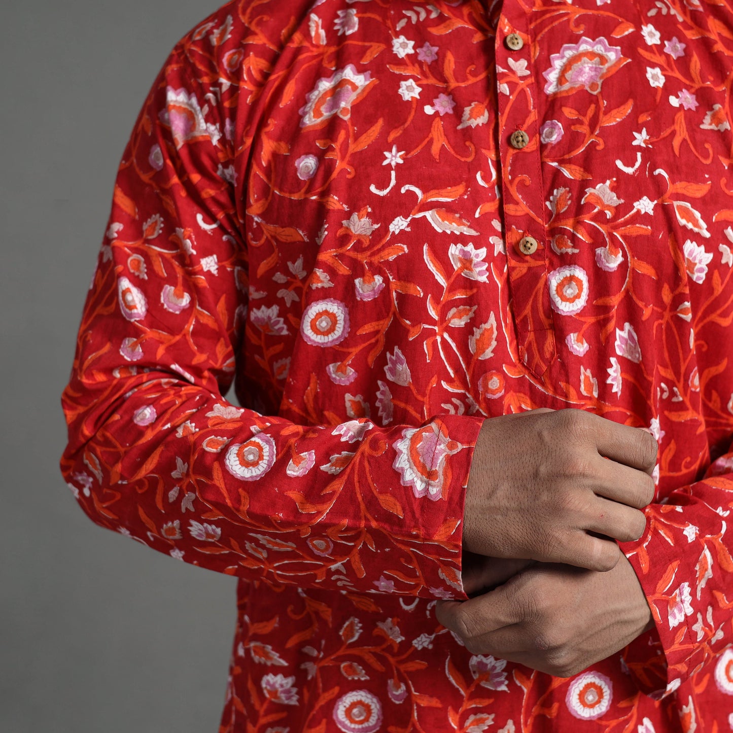 Shop Sanganeri Kurta for Men - Elegant Block Print Design