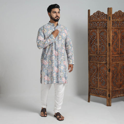Shop Sanganeri Kurta for Men - Elegant Block Print Design