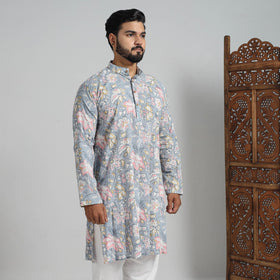 Shop Sanganeri Kurta for Men - Elegant Block Print Design