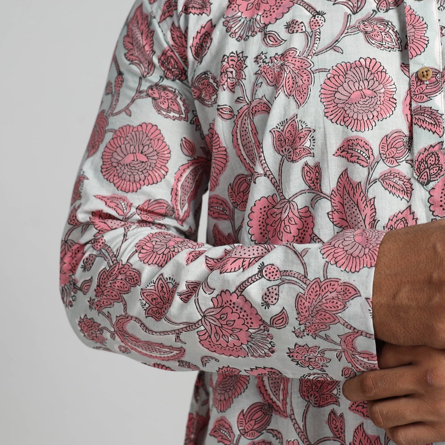 Shop Sanganeri Kurta for Men - Elegant Block Print Design