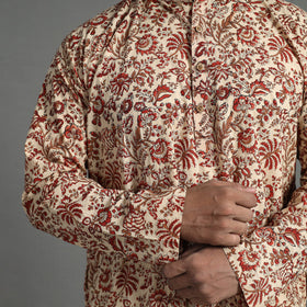 Block print cotton sanganeri kurta for men (long) 18