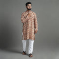 Block print cotton sanganeri kurta for men (long) 18