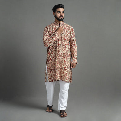 Block print cotton sanganeri kurta for men (long) 18