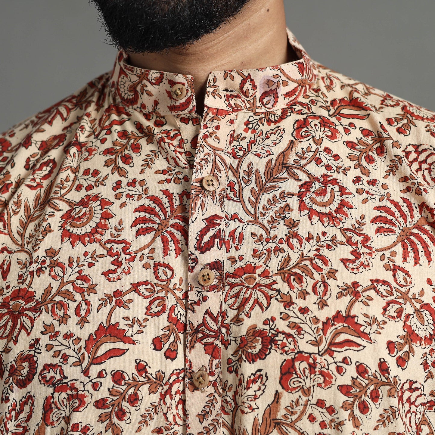 Block print cotton sanganeri kurta for men (long) 18