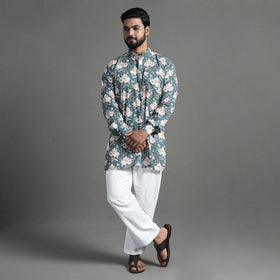 Shop Sanganeri Kurta for Men - Elegant Block Print Design