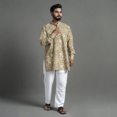 Shop Sanganeri Kurta for Men - Elegant Block Print Design