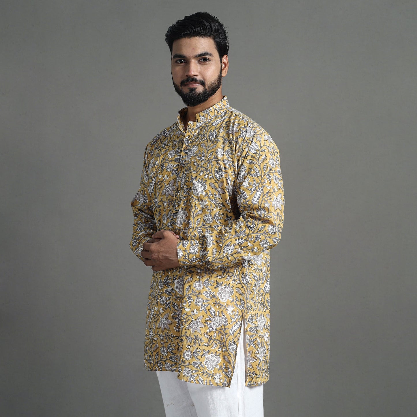 Shop Sanganeri Kurta for Men - Elegant Block Print Design