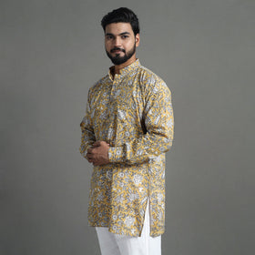 Shop Sanganeri Kurta for Men - Elegant Block Print Design