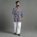 Block Print Cotton Sanganeri Kurta for Men (Short) 06
