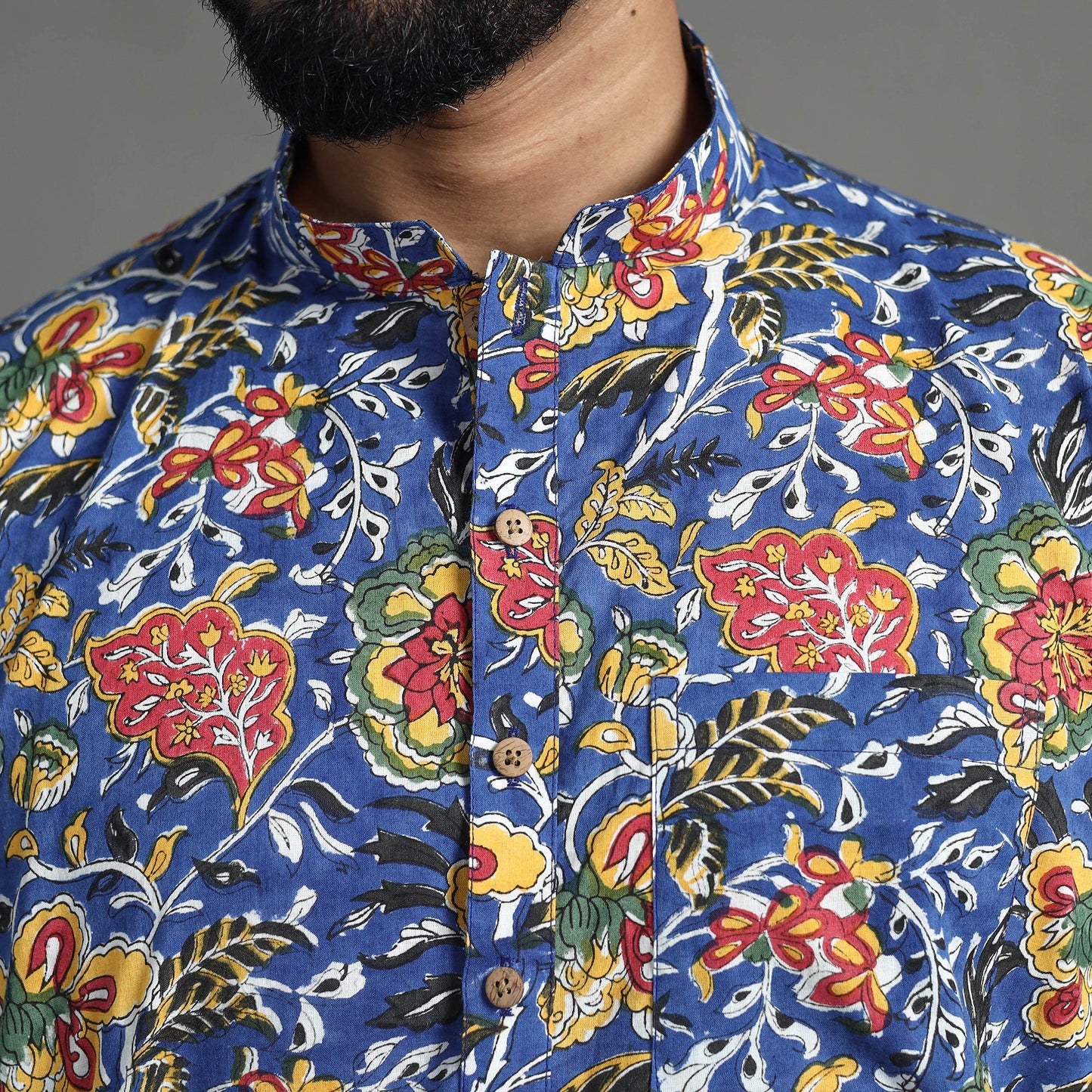 Block Print Cotton Sanganeri Kurta for Men (Short) 06