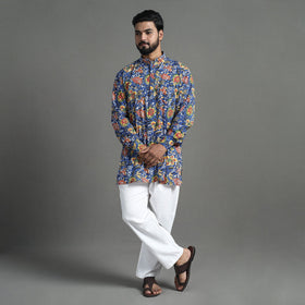 Block Print Cotton Sanganeri Kurta for Men (Short) 06