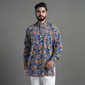 Block Print Cotton Sanganeri Kurta for Men (Short) 06