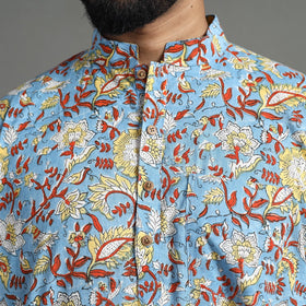 Cotton sanganeri kurta for men (short) 16 - handcrafted
