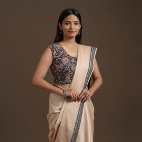 Buy Block Print Cotton Stitched Kalamkari Blouse