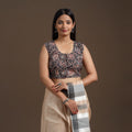 Buy Block Print Cotton Stitched Kalamkari Blouse
