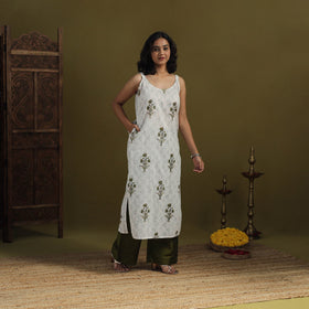 Cotton straight sanganeri kurta 14 - handcrafted