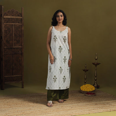 Cotton straight sanganeri kurta 14 - handcrafted