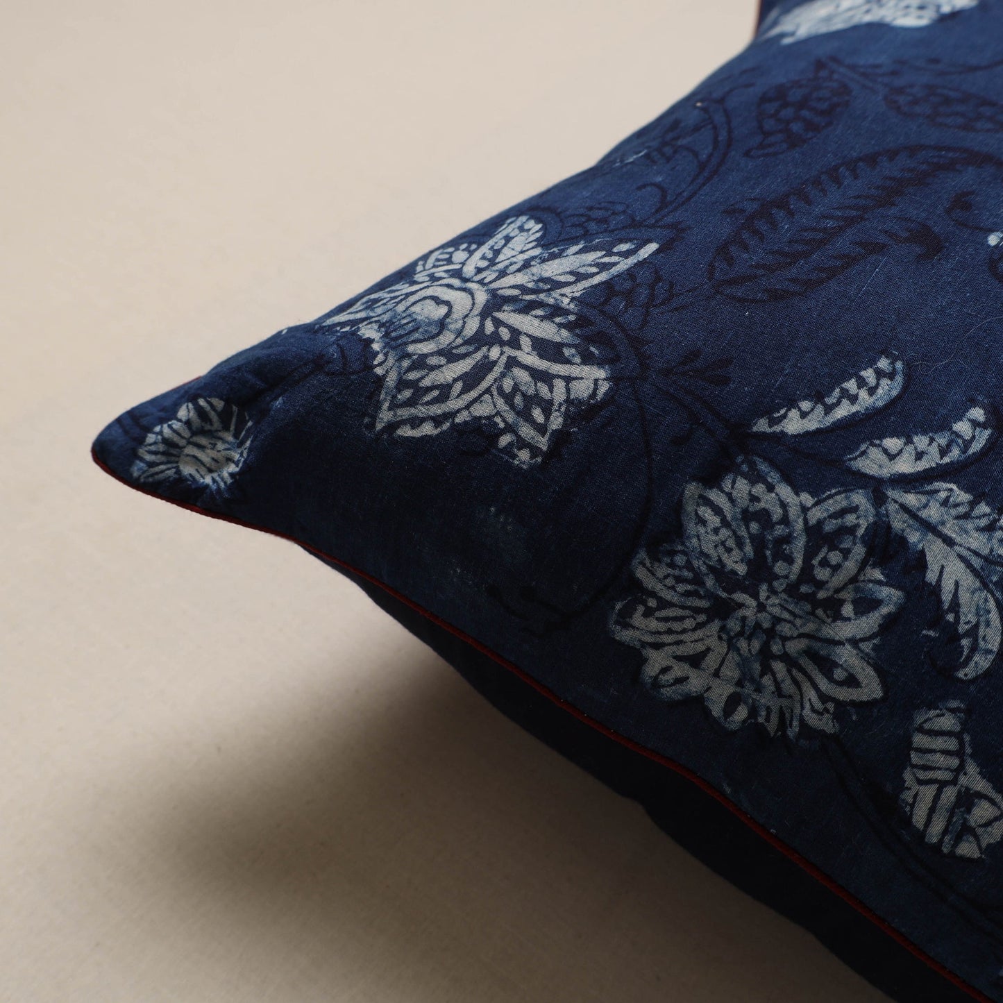 Indigo bagru cushion cover 15 - handcrafted