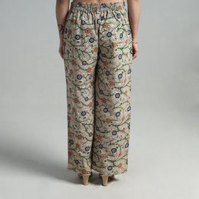 Buy Block Printed Cotton Pedana Kalamkari Palazzo