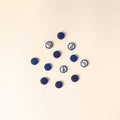  Blue Handmade Fabric Button Small at iTokri