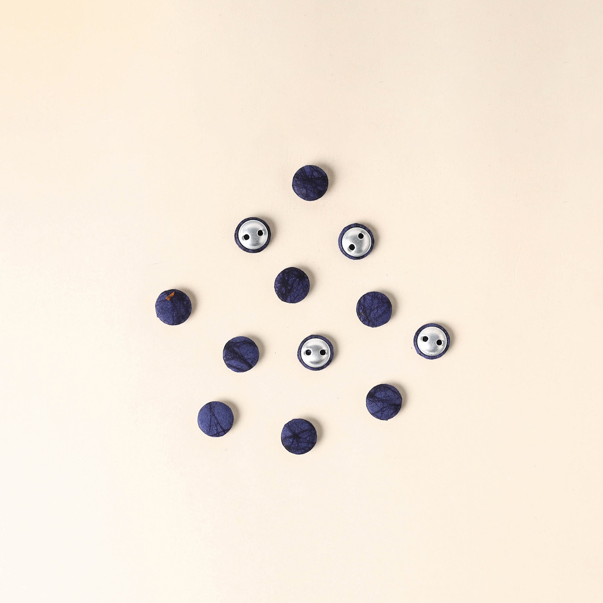 1.5cm Handmade Fabric Button Small (Set Of 12) 19 main image 1