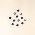 Blue Handmade Fabric Button Small at iTokri