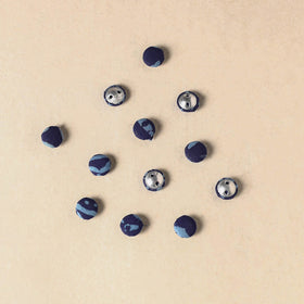 1.5cm handmade fabric small button (set of 12) 03