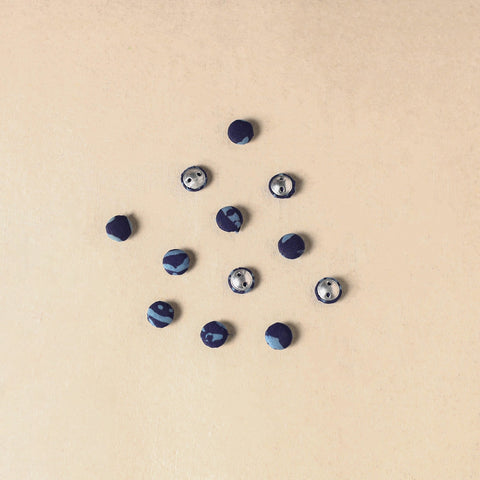 1.5cm handmade fabric small button (set of 12) 03