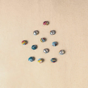 1.5cm handmade fabric small button (set of 12) 20
