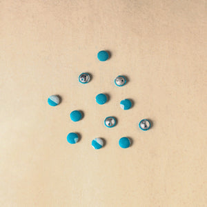 1.5cm handmade fabric small button (set of 12) 30