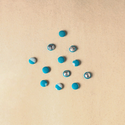 1.5cm handmade fabric small button (set of 12) 30