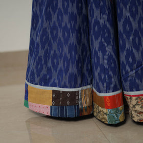 Blue - 24 kali cotton pochampally ikat skirt 33
