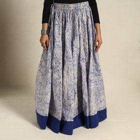 Blue 24 Kali Patchwork Batik Print Cotton Long Skirt