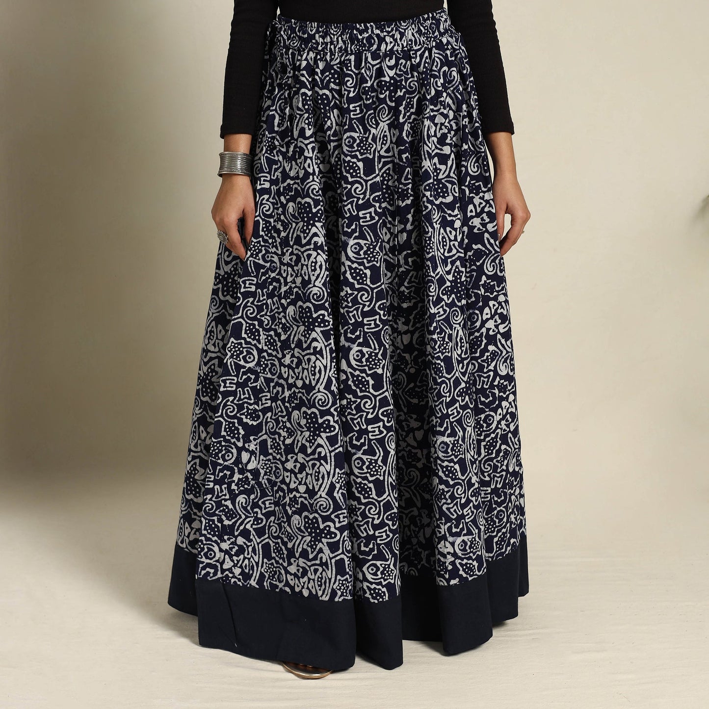 24 Kali Patchwork Batik Print Cotton Long Skirt 20